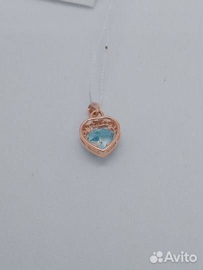 Золотая подвеска с фианитами