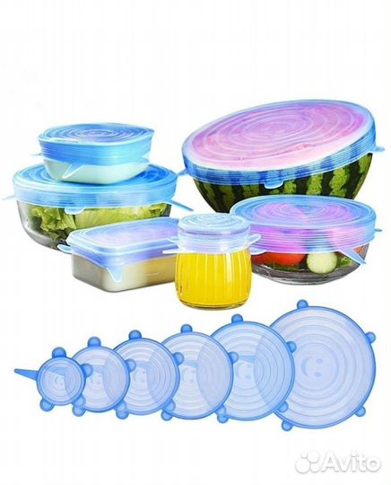 Силиконовые крышки 6 шт или 12 шт