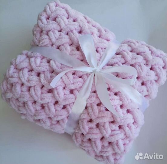 Плед детский вязаный ручная работа