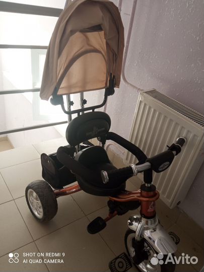 Детский трёхколёсный велосипед с ручкой бу