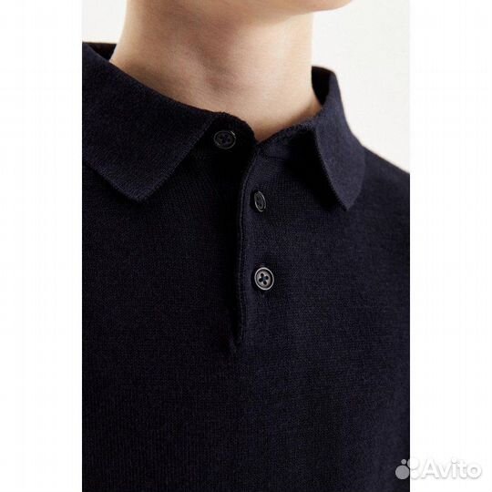 Silver Spoon свитер-поло длинный рукав (синий), р. 140