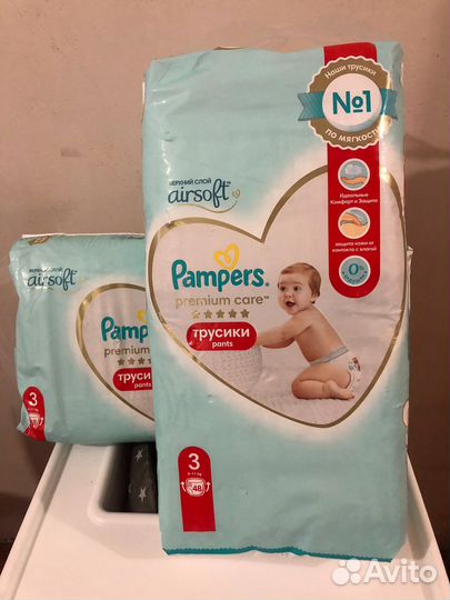 Подгузники-трусики Pampers premium 3 (6-11кг) 48шт