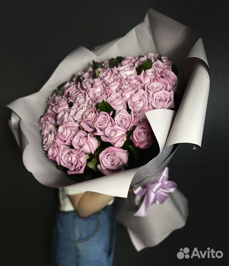 Букет 101 роза высокие пышные цветы