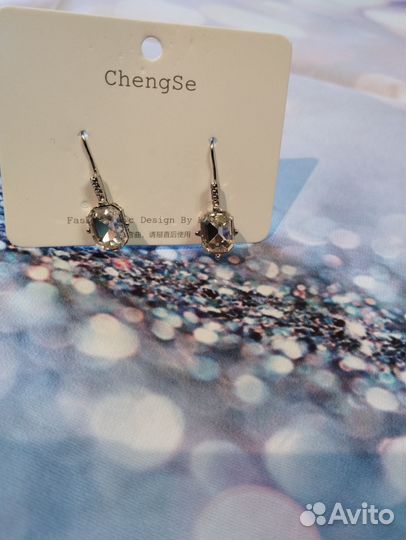 Серьги под хрусталь
