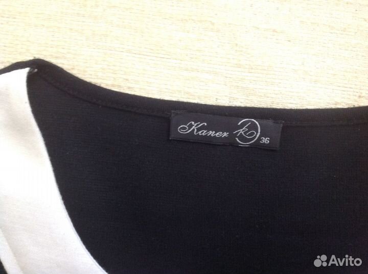 Платье чёрное с белым