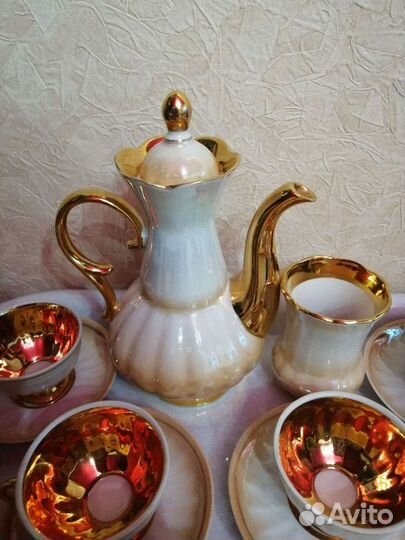 Сервиз кофейный с позолотой