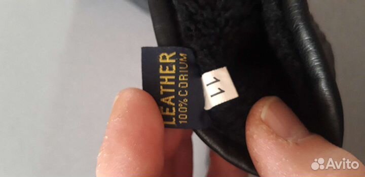 Мужские кожаные перчатки зимние новые