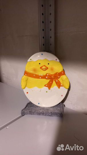 Декоративное пасхальное блюдо Цыплёнок