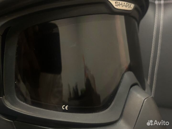 Мото шлем shark с гарнитурой HeroBiker