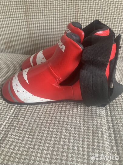 Футы для тхэквондо красные атака