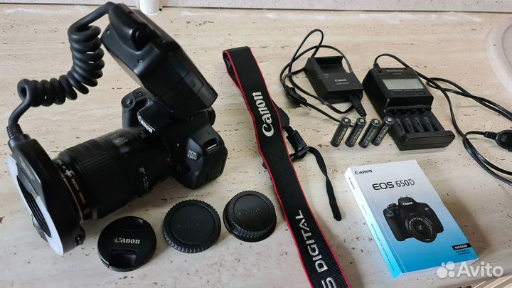 Фотокамера зеркальная кроп, Canon eos 650 d