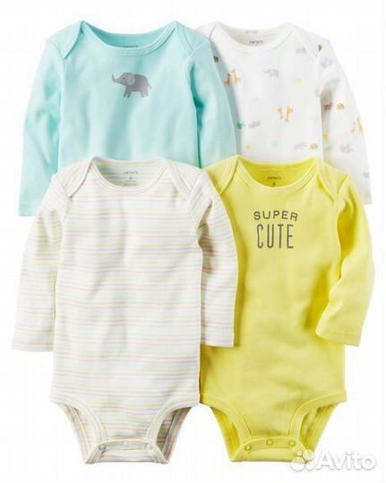 Новые Боди с коротким длинным рукавом Carters