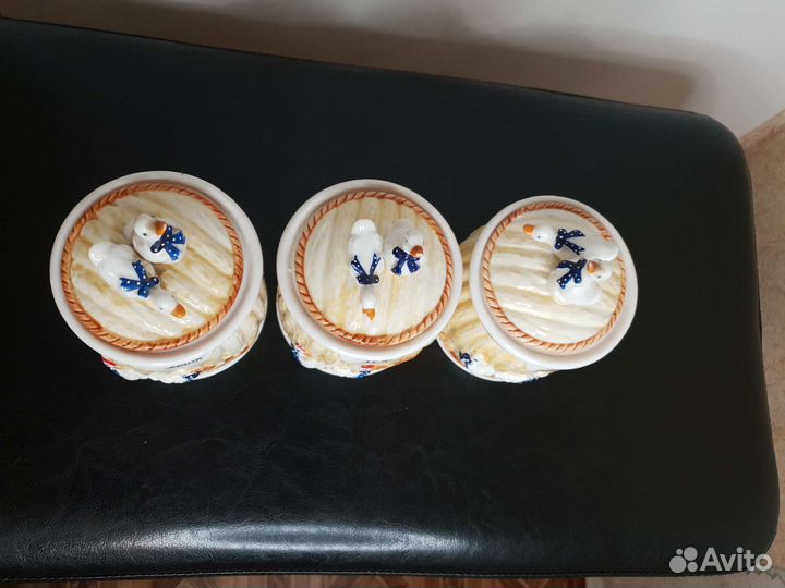 Керамические горшки для хранения сыпучих