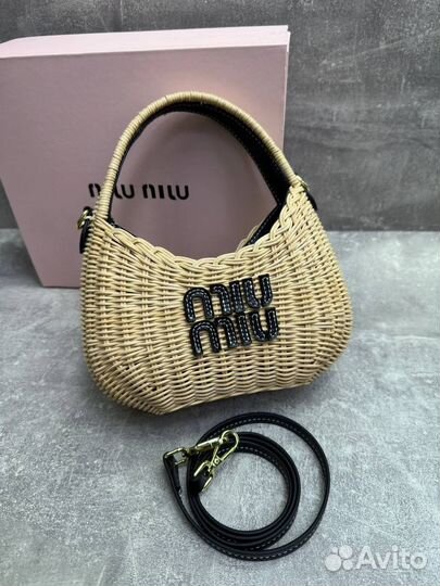 Сумка женская miu miu плетеная люкс