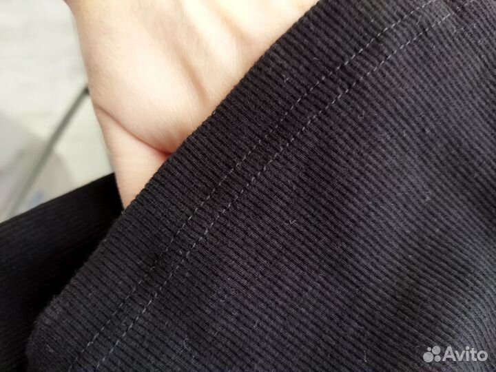 Укороченный лонгслив в рубчик хлопок