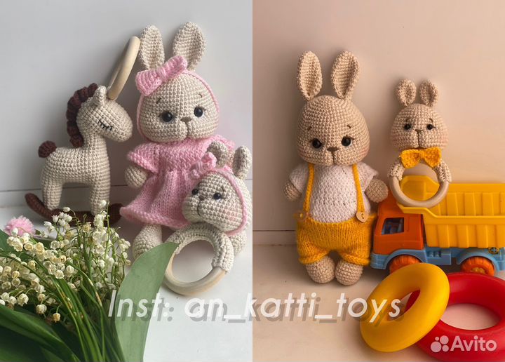 Погремушки прорезователи зайки