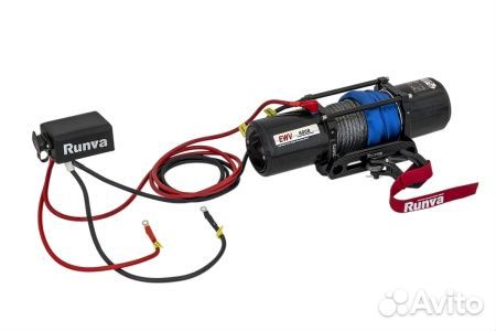 Лебедка 12V Runva 6000 lbs 2722 кг (синт. трос)