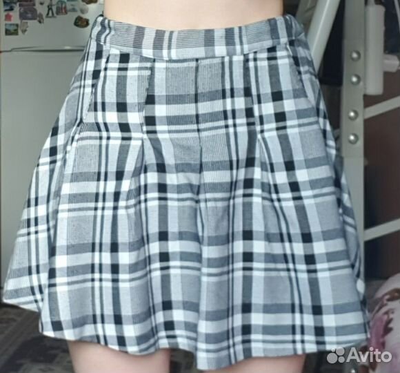 Клетчатая юбка h&m