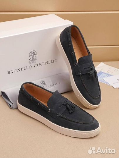 Лоферы мужские замшевые Brunello Cucinelli 39-46