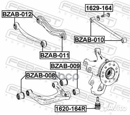 Сайлентблок bzab-010 bzab-010 Febest