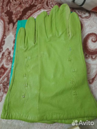 Перчатки кожаные