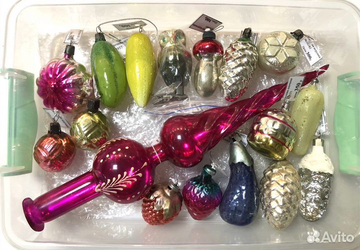 Елочные игрушки советские. Стекло