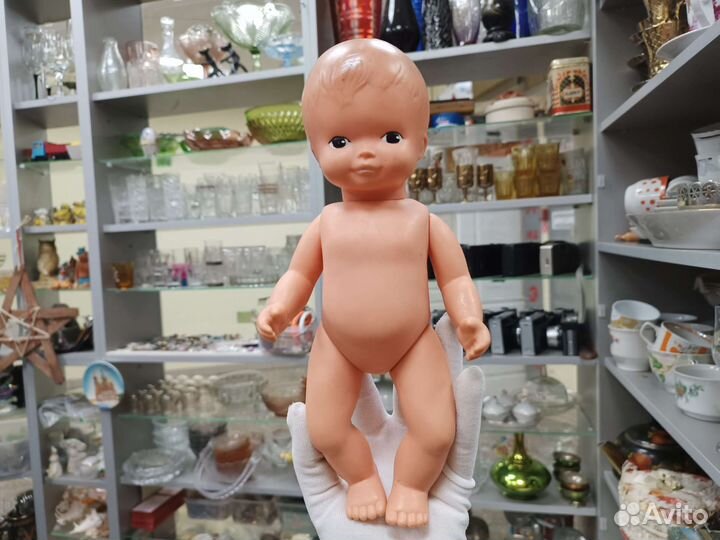 Винтажная Немецкая Кукла Пупсик Резиновая ГДР