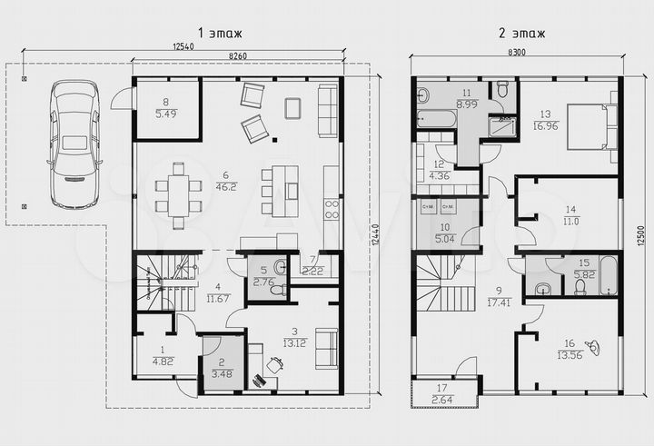 Коттедж 178 м² на участке 6 сот.