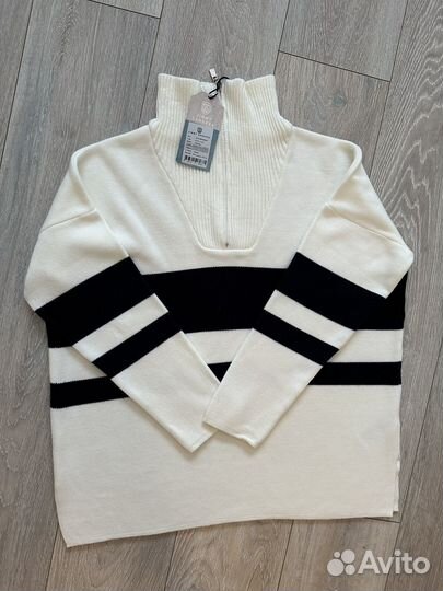 Пуловер свитер Jimmy Sanders размер M черно-белый