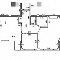 3-к. квартира, 74,4 м², 6/6 эт.