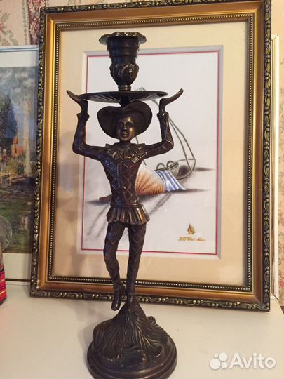 Бронзовый подсвечник «Арлекин»