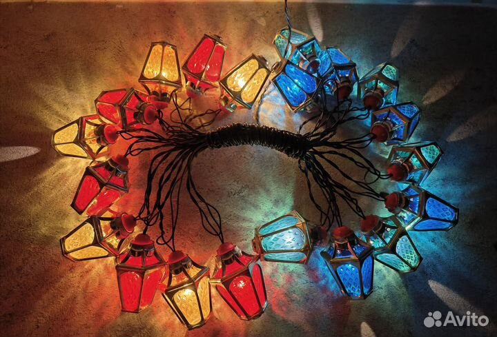 Советская гирлянда Фонарики Радуга 1 СССР 70гг