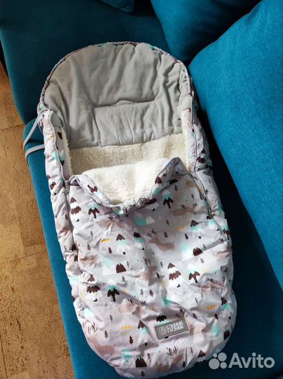 Меховой конверт в коляску