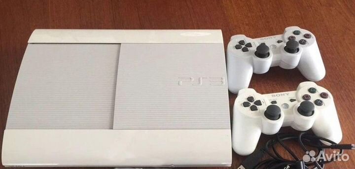 PS3 Playstation 3 Super Slim 250 Gb Белая С Играм