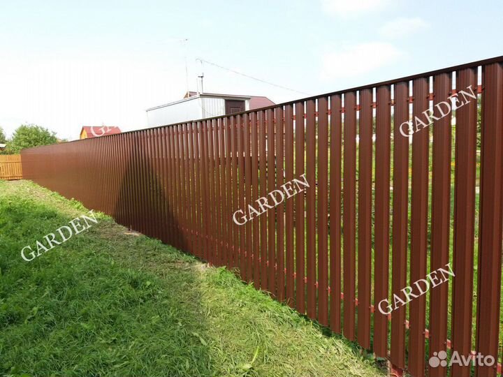 Штакетник для забора (Евроштакетник металлический)