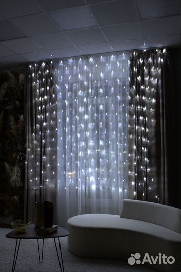Гирлянда сетка (занавес) светодиодная