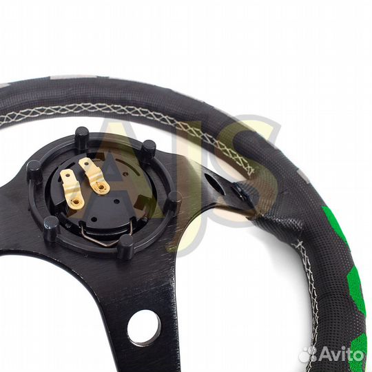 Руль спортивный Vertex 1996 экокожа тисненая