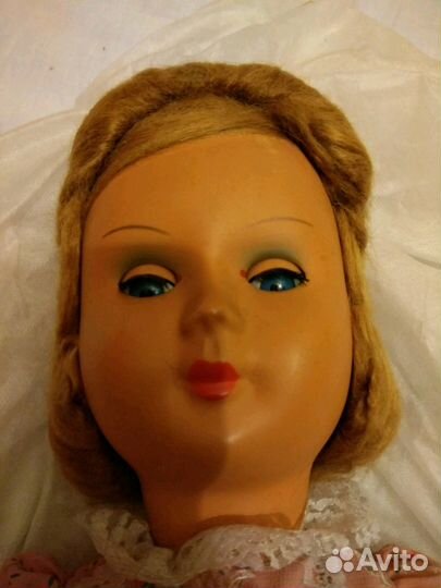 Антикварная огромная редкая кукла. Фарфор