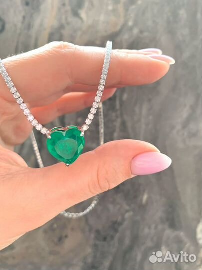 Кулон сердце серебро