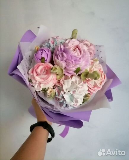 Букет из зефирных цветов