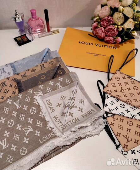 Палантин Louis Vuitton, chanel, Burberry