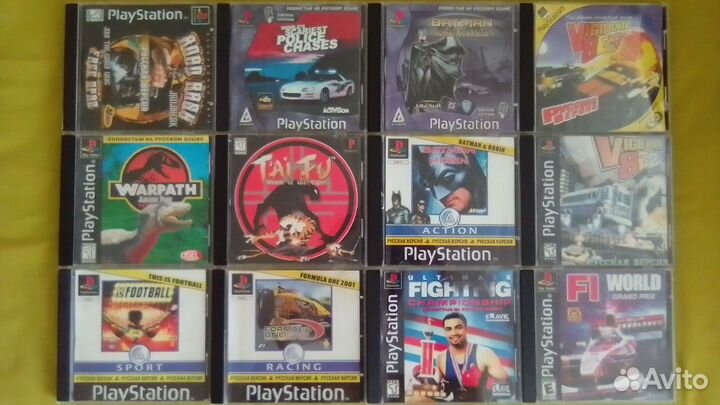 Коробка игр ps1 штамповка 72шт PlayStation