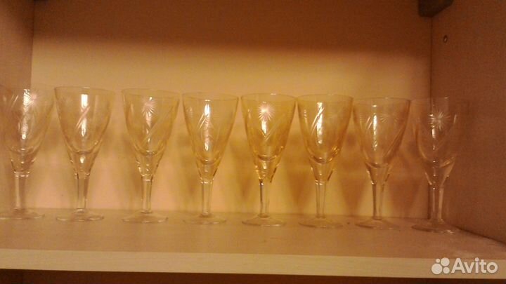 Фужеры, рюмки, стопки, салатники, подсвечники