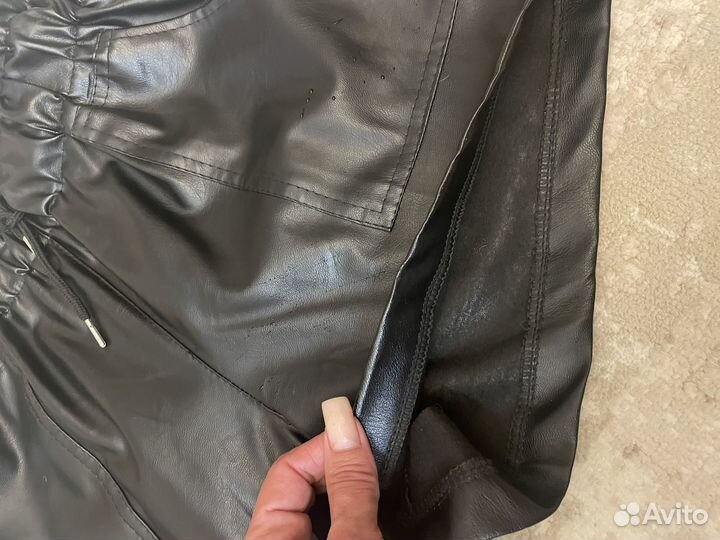 Шорты из эко кожи