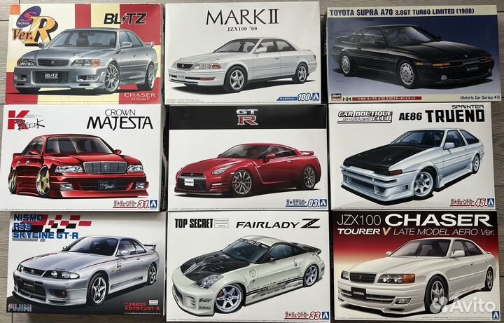 Японские сборные модели Tamiya, Aoshima,Fujimi