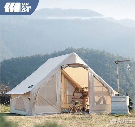 Палатка с надувным каркасом для кемпинга