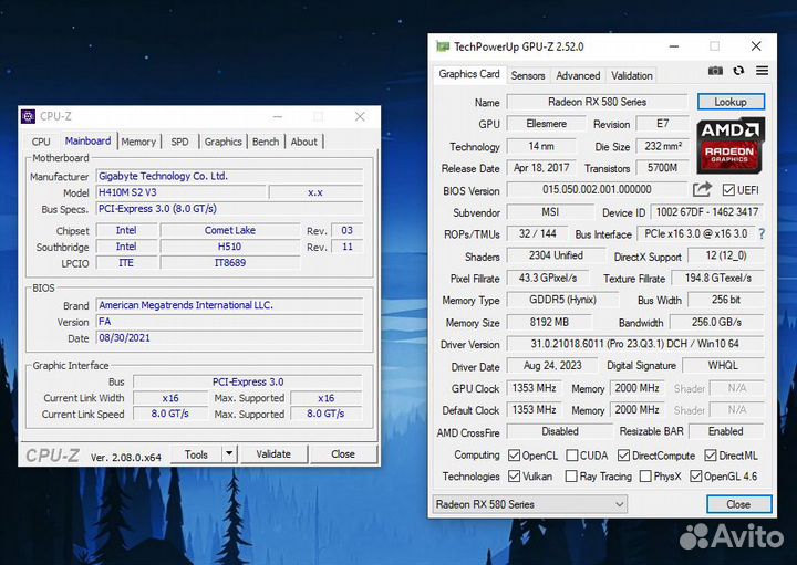 Игровой компьютер I3 10100f + RX 580 8 GB SSD/HDD