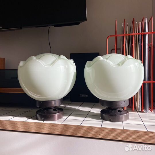 Настенный светильник бра винтаж СССР желтый