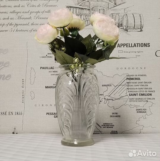 Ваза толстое стекло СССР