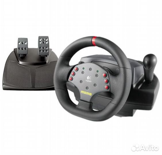 Игровой руль с педалями logitech momo racing